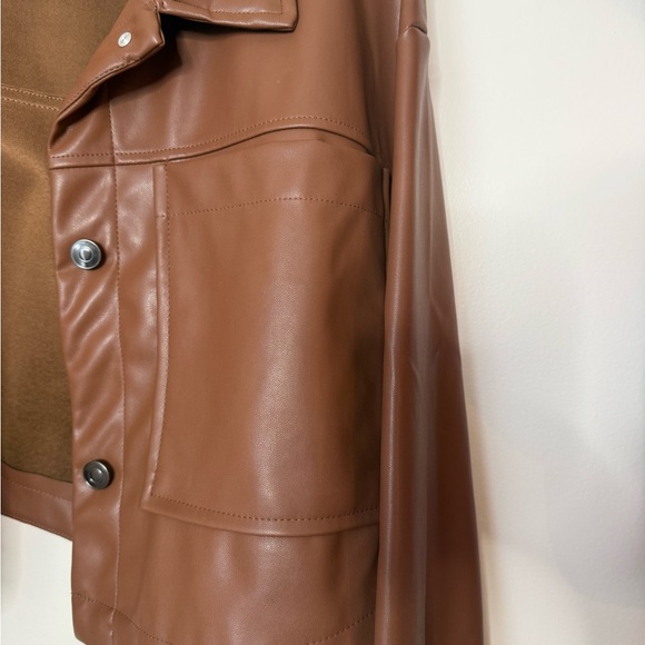 Stoosh Women's Tan Leather Jacket - Picture 3 of 6